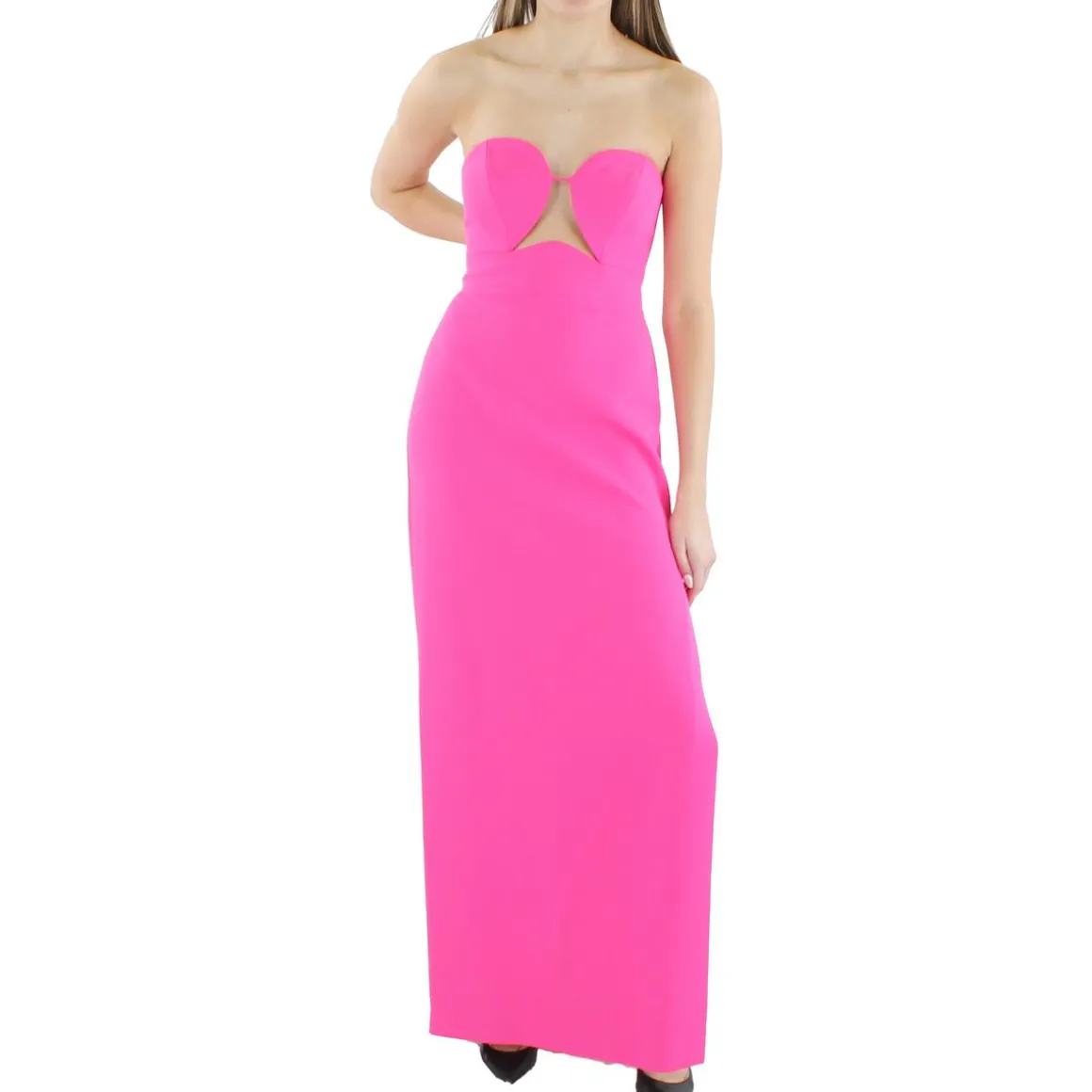 Cut-Out Strapless Evening Dress