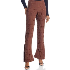Cut-Out Woven Straight Leg Pants