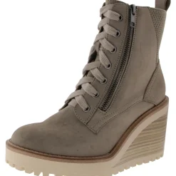 CYAN Faux Leather Zipper Ankle Boots