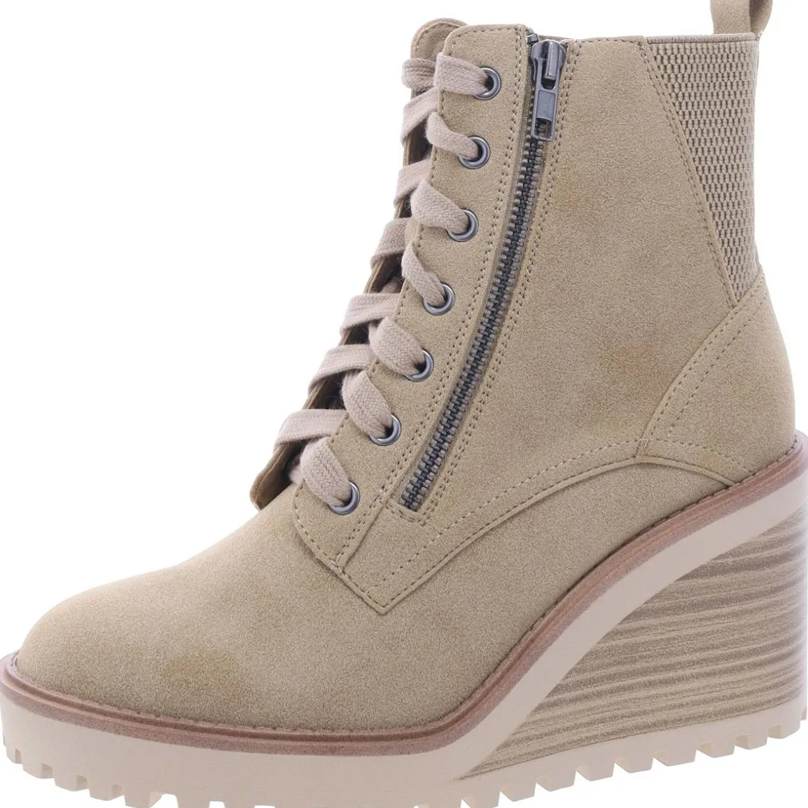 CYAN Faux Leather Zipper Ankle Boots