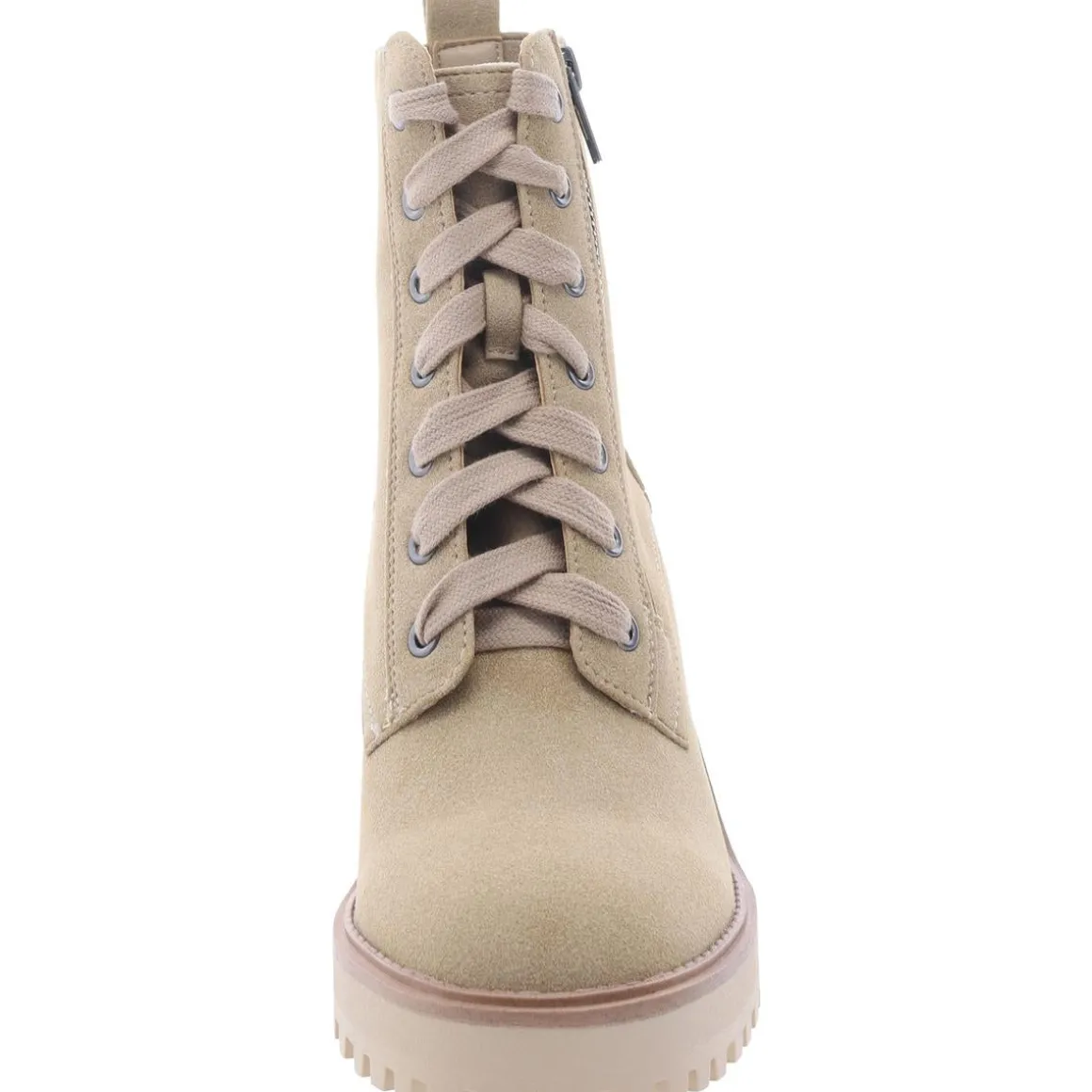 CYAN Faux Leather Zipper Ankle Boots