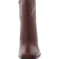 DAIREY Faux Leather Square Toe Ankle Boots