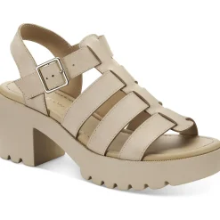 Daisee Faux Leather Platform Block Heels