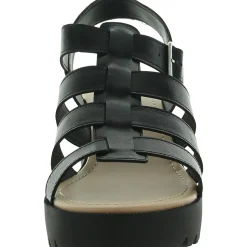 Daisee Faux Leather Platform Block Heels