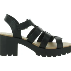 Daisee Faux Leather Platform Block Heels