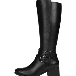 Dale Buckle Leather Mid-Calf Boots