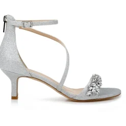 Dalezya Rhinestones Slip On Heels