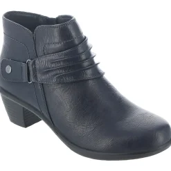Damita Faux Leather Gathered Booties
