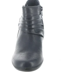 Damita Faux Leather Gathered Booties