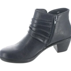 Damita Faux Leather Gathered Booties