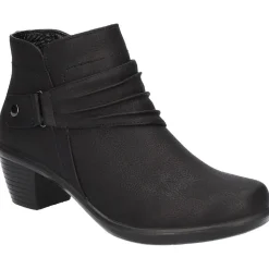 Damita Faux Leather Ruched Ankle Boots