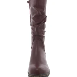 Dange Faux Leather Padded Insole Knee-High Boots