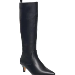 DARCY Faux Leather Kitten heel Knee-High Boots