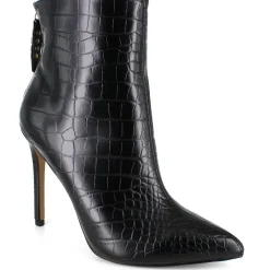 Dasha Faux Leather Embossed Heels