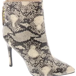 Dasha Faux Leather Embossed Heels