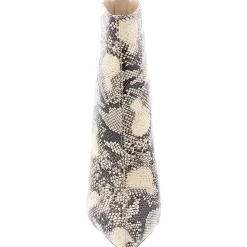 Dasha Faux Leather Embossed Heels