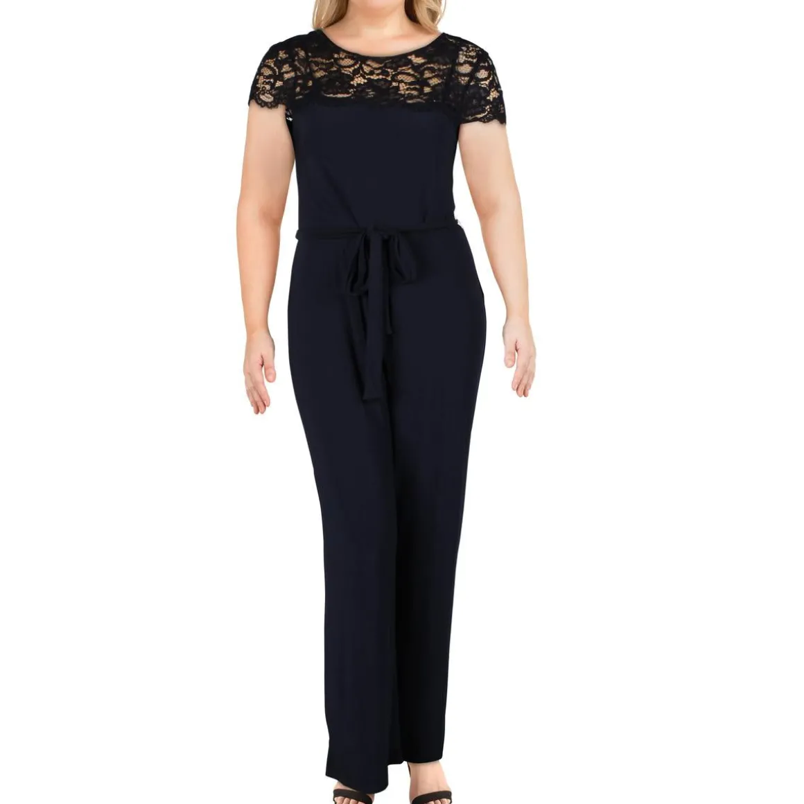 Dayah Lace Illusion Jumpsuit