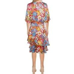 Daytime Faux-Wrap Shift Dress