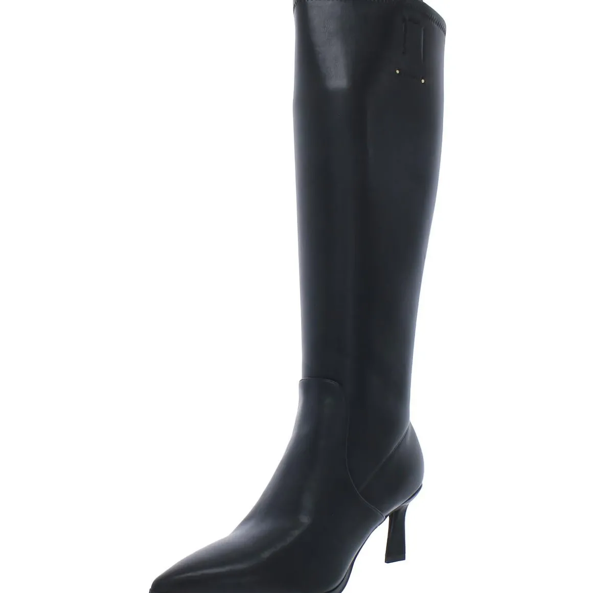 Daytona Faux Leather Heels Knee-High Boots