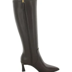 Daytona Faux Leather Heels Knee-High Boots