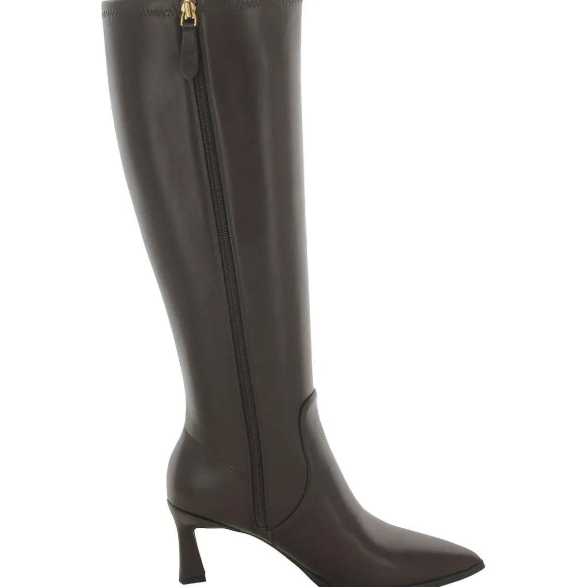 Daytona Faux Leather Heels Knee-High Boots