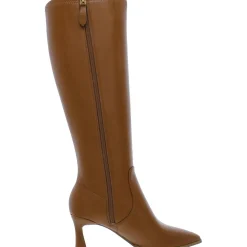 Daytona Faux Leather Heels Knee-High Boots
