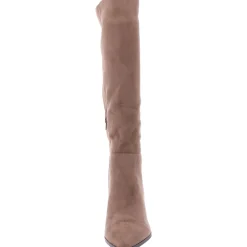 Debutt Faux Leather Kitten Heel Knee-High Boots