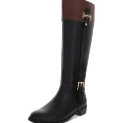 Deliee 2 Zipper Round Toe Riding Boots