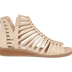 Delilah Faux-Leather Zipper Gladiator Sandals