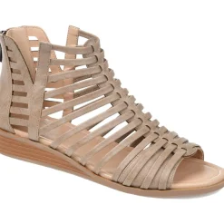 Delilah Faux-Leather Zipper Gladiator Sandals