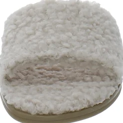 Demi Faux Fur Peep-Toe Slide Sandals