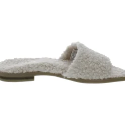 Demi Faux Fur Peep-Toe Slide Sandals