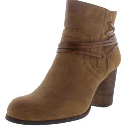 Denice Faux Leather Ankle Boots