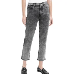 Denim High Waist Straight Leg Jeans