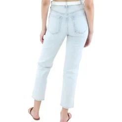 Denim High Waisted Ankle Jeans