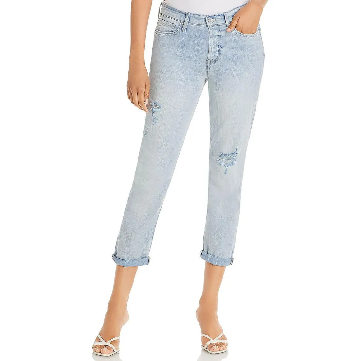 Denim Light Wash Boyfriend Jeans