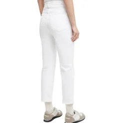 Denim Straight Fit Cropped Jeans