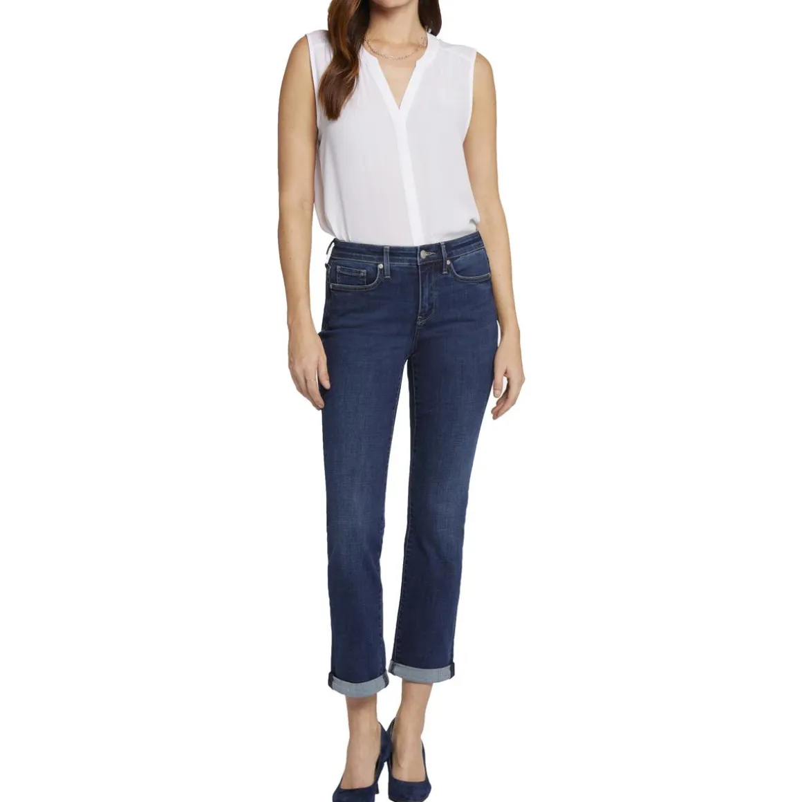 Denim Stretch Ankle Jeans