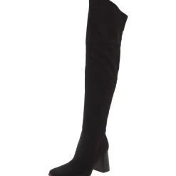 Denki Faux Suede Square Toe Over-The-Knee Boots