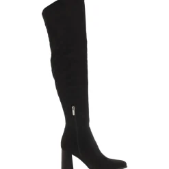 Denki Faux Suede Square Toe Over-The-Knee Boots