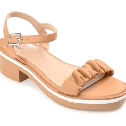 Dexxla Faux Leather Ankle Strap Heels