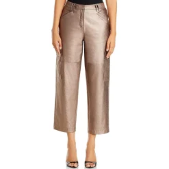 Diana Metallic Cargo Cropped Pants