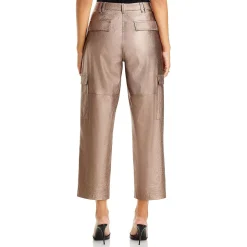 Diana Metallic Cargo Cropped Pants