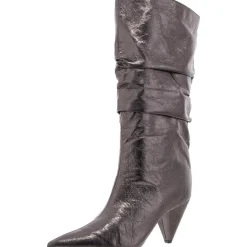 Diiannaa Slouchy Faux Leather Knee-High Boots