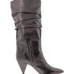 Diiannaa Slouchy Faux Leather Knee-High Boots