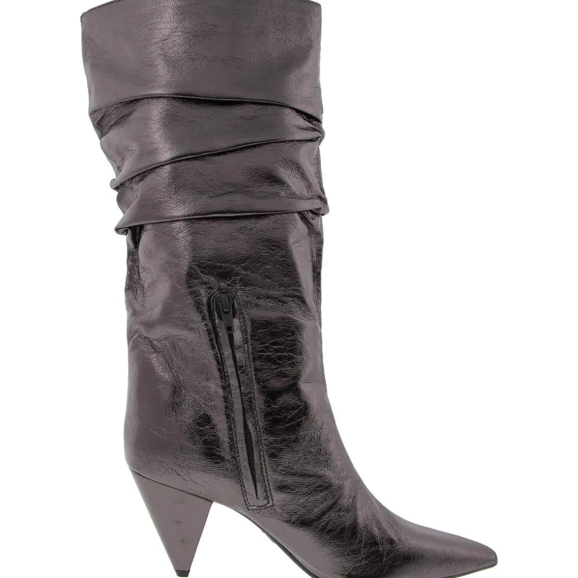 Diiannaa Slouchy Faux Leather Knee-High Boots