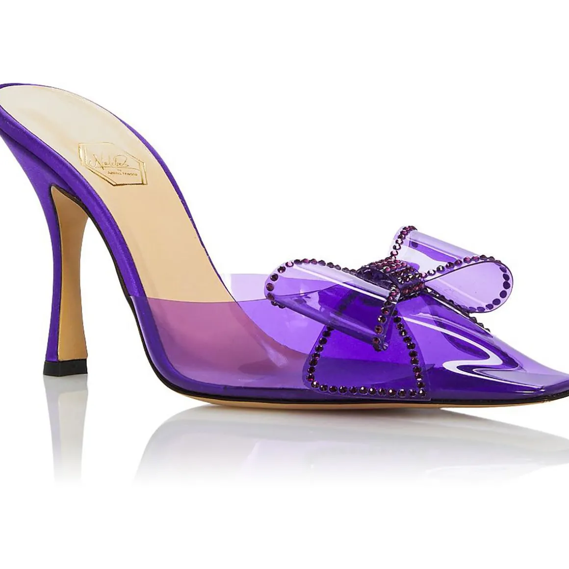 Dimante Bow Square Toe Mules