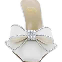 Dimante Bow Square Toe Mules