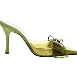 Dimante Bow Square Toe Mules