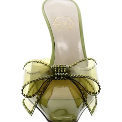 Dimante Bow Square Toe Mules